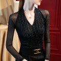 Sheer V-Neck Top